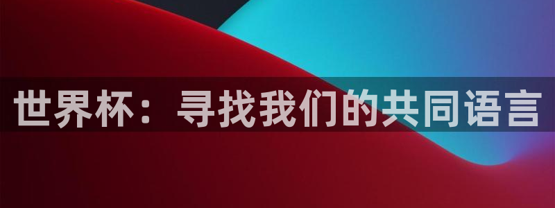世界杯预选赛赛程时间表：世界杯：寻找我们的共同语言
